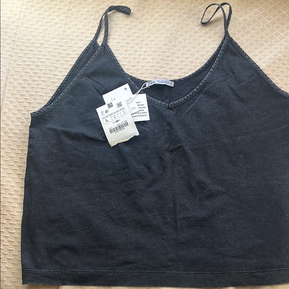 Women's Black Spaghetti Strap Top